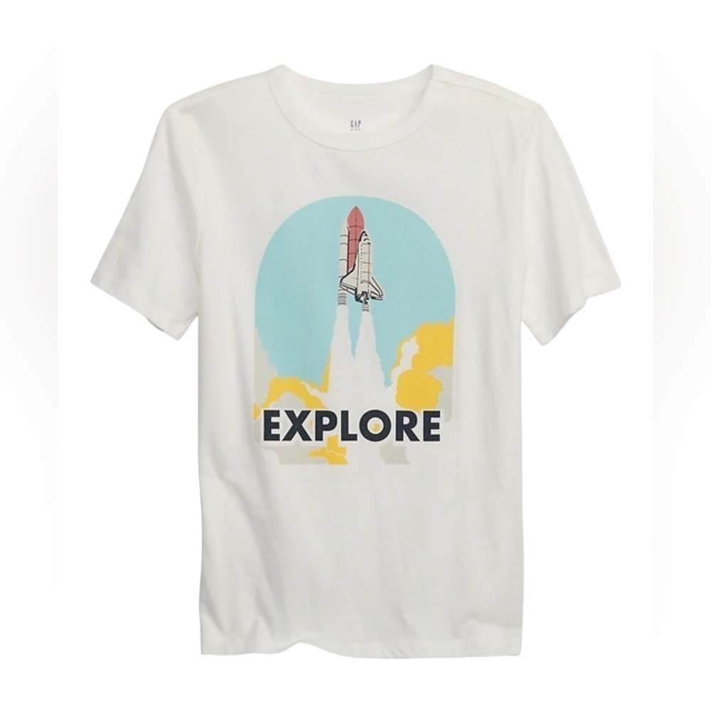 The Gap New Boys Graphic Explorer Tee 100% Cotton Size Small